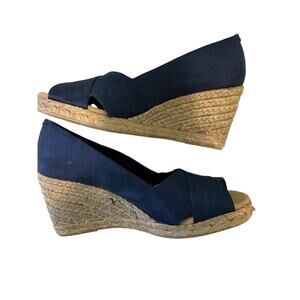 White Mountain Wedge Shoes Blue Size 8